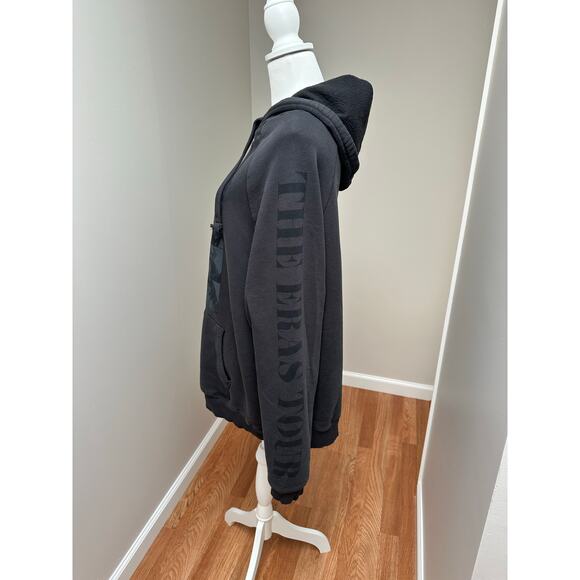 Taylor Swift The Eras Tour Faded Black Drawstring Hoodie Large - Picture 2 of 6